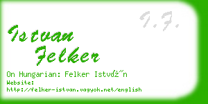 istvan felker business card